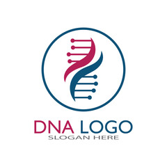 DNA vector logo design template.modern medical logotype.laboratory science icon symbol.colorful pharmacology sign-vector