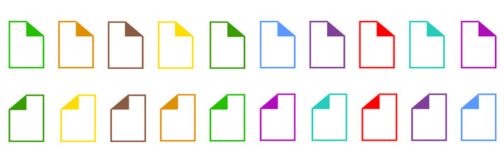 Symbol set file formats. Set of Document File Formats icons. File extensions diverse icons set isolated. jpeg illustration.Document jpg image icons isolated design. Paper document page icon. Edit docu