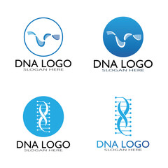 DNA vector logo design template.modern medical logotype.laboratory science icon symbol.colorful pharmacology sign-vector