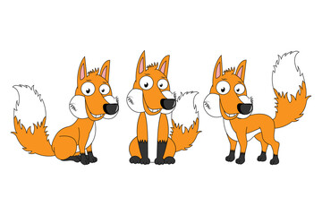 Obraz premium cute fox animal cartoon graphic