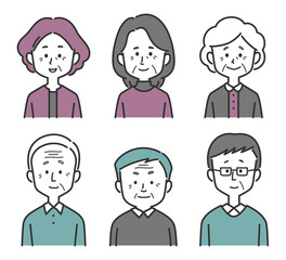 シニア世代男女のセット