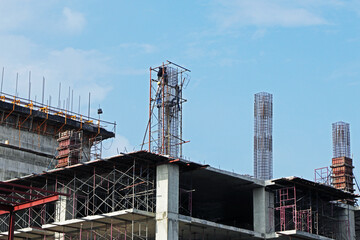 Obraz premium The construction of new building in the city