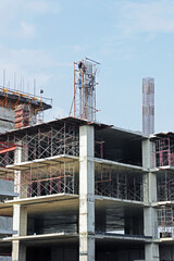 The construction of new building in the city