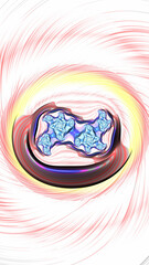 Artistic and imaginative digitally designed abstract 3D fractal background