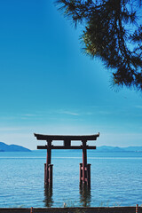 白髭神社の鳥居 滋賀県高島市