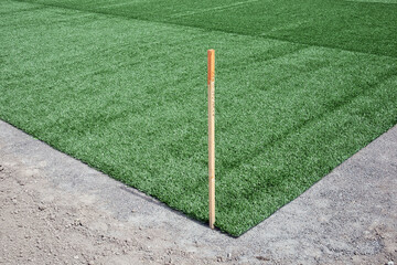 Artificial grass laying at a outdoor sports field