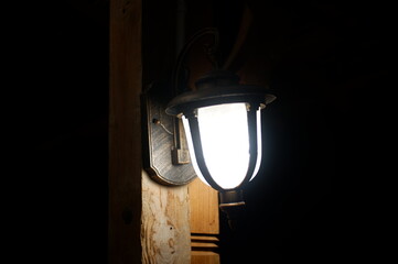 lantern on the wall