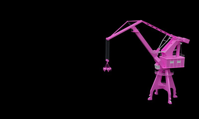 3d illustration , loading grus , black background , copy space 3d rendering.