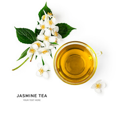 Jasmine tea creative layout.