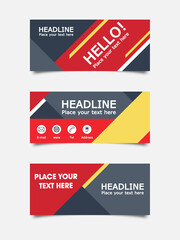 Graphic vector banners design.Used for decoration, presentation, marketing, banner and background.
