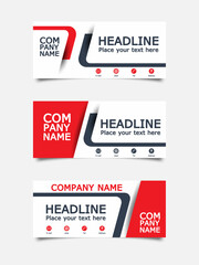 Red and white colour graphic vector banners design.Used for decoration, presentation, marketing, banner and background.