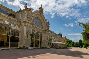 Main colonnade in Czech spa town Marianske Lazne (Marienbad) - Czech Republic, Europe