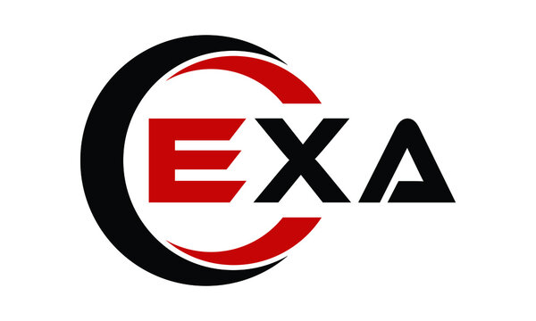 EXA three letter swoosh logo design vector template | monogram logo | abstract logo | wordmark logo | letter mark logo | business logo | brand logo | flat logo | minimalist logo | text | word | symbol
