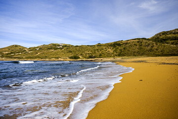 Playa de Binimel-là. Tramuntana. Menorca. Islas Baleares.España.