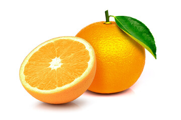 orange fruit isolated on white