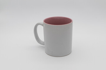 ceramic mug on white background.