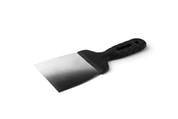 Construction putty spatula isolated on white background.