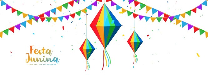 Obraz premium Festa junina card celebration banner design