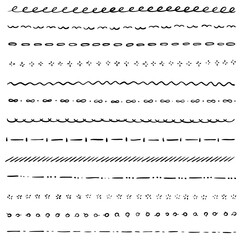 飾り線　1色　黒　モノクロ