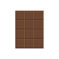 chocolate bar isolated on white. milk chocolate.