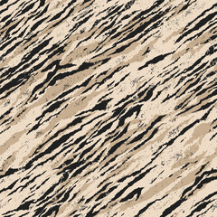 Tiger zebra skin camouflage wallpaper abstract vector seamless pattern © PrintingSociety