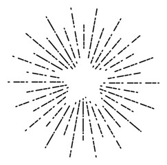 Obraz premium Vintage star shining badge. Black sunburst label