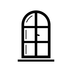 Windows icon, glyph style. round window frames