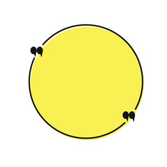 Speech bubble with quotation mark quote frame