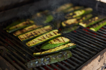 Zucchini grilled outdoor