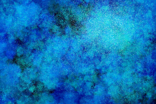 blue nebula on a dark space background