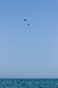 kite surfing in the sea