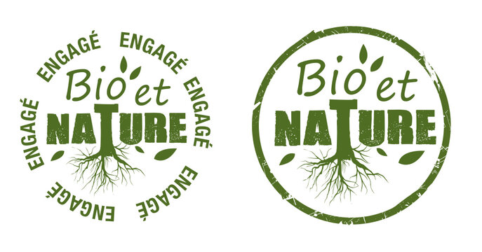 Logo garanti produit bio et nature, agriculture biologique Stock Vector |  Adobe Stock