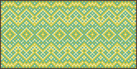 Multicolor truchet tiling connections illustration