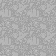 Halloween seamless ghost pattern for wallpaper and packaging and gifts and cards and linens and kids and fabrics