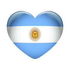 Fototapeta premium Argentina flag icon isolated on white background. Argentina flag. Flag icon glossy.