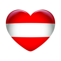 Fototapeta premium Austria flag icon isolated on white background. Austria flag. Flag icon glossy.