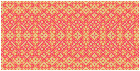 Multicolor truchet tiling connections illustration