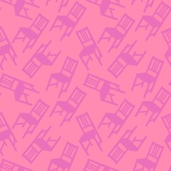 Seamless chair pattern for fabrics and textiles and packaging and gifts and kids and wrapping paper