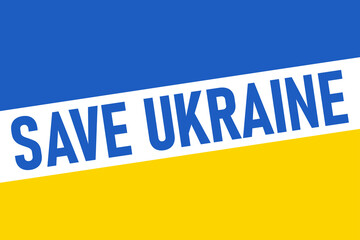 Save Ukraine banner concept. War against Ukraine. Vector image