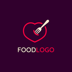 Abstract Food Line Logo. Suitable for Recipe, Diet, Cooking, Cafe, Restaurant, and Fresh Food Vector Logo Design