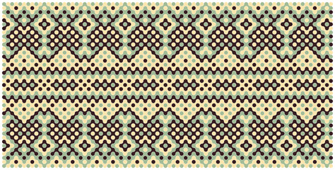 Multicolor truchet tiling connections illustration