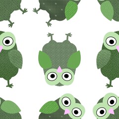 Cartoon seamless owl pattern for kids and fabrics and wrapping paper and notebooks and hobbies