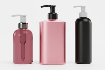 Realistic 3D Render of Lotions