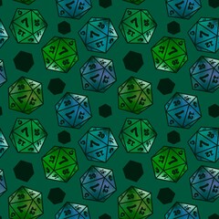 Kids seamless dice pattern for games and cards and fabrics and wrapping paper and packaging and notebooks