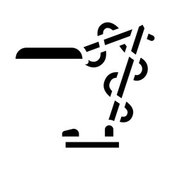 workspace electrical lamp glyph icon vector. workspace electrical lamp sign. isolated symbol illustration