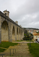 Ancient aqueduct in Lisbon, Portugal