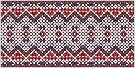 Multicolor truchet tiling connections illustration