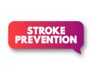 Stroke prevention text message bubble, medical concept background