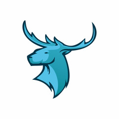 blue deer logo design
