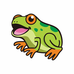 green frog logo design